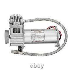 12V 200Psi Air Compressor 1/4'' Hose Kit For Car Truck Train Horns Suspension