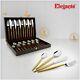 24 Pcs Cutlery Set, Milano Luxury Gold With Knife Cutlery Set With Briefcase