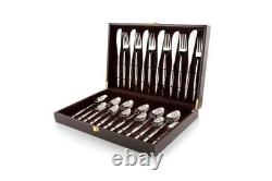 24 Pcs Cutlery Set, Milano Luxury Steel with Knife Cutlery Set With Briefcase
