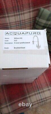 Acquapuro Milano QS Brushed Steal 3 Way Lever Tap