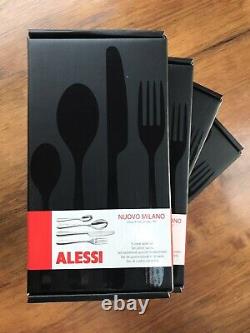 Alessi Nuovo Milano Ettore Sottsass 4 Piece Cutlery Set x4 Brand New In Box