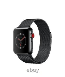 Apple Watch Series 3 Space Black Stainless Steel Case with Space Black Milanes