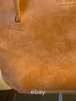 BelleMarie Milano Italia Sabilla Tan Leather Double Strap Satchel Handbag NWOT