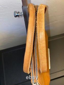 BelleMarie Milano Italia Sabilla Tan Leather Double Strap Satchel Handbag NWOT