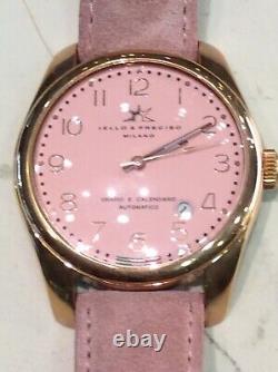 Bello&Preciso Milano Automatic Watch New Pink Gold Plated Case MM 40,00