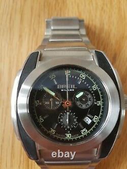 Breil Milano Mediterraneo Swiss Chrono Black Dial Stainless Steel Watch BW0382