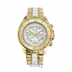 Cerruti 1881 Milano Stainless Steel Gold Tone Mens Wrist Watch White Face