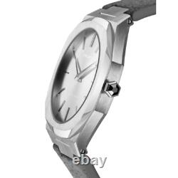 D1 Milano D1-UTBL08 Unisex Ultra-thin Grey Leather 38mm Watch