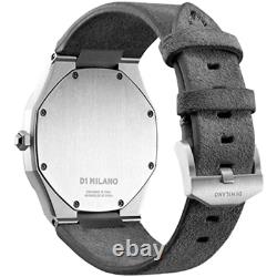 D1 Milano D1-UTBL08 Unisex Ultra-thin Grey Leather 38mm Watch