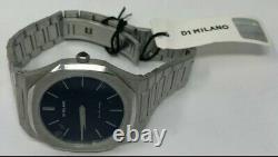 D1 Milano Mens UltraThin 2-hand Watch in Back Dial/stainless steel40mm NEW