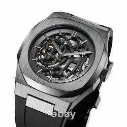 D1 Milano Skeleton Gunmetal Black stainless steel 41,5mm Automatic Men's watch