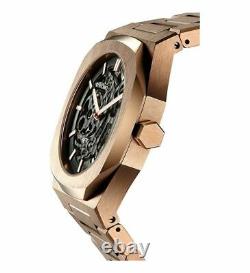 D1 Milano Skeleton Watch 41.5 mm Rose Gold Automatic Steel SKBJ03