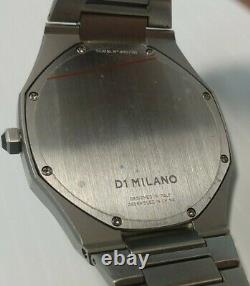 D1 Milano Ultra Thin Watch 40mm Blue & Silver metal bracelet