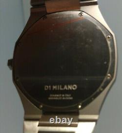 D1 Milano Ultra Thin Watch 40mm Blue & Silver metal bracelet