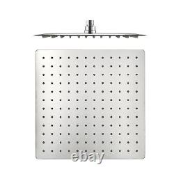 ENKI SH0012 Square Thermostatic Concealed Shower Set 300mm Slim Wall Head Chrome