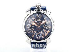 EX++ GAGA Milano Manuale 5010.11S Hand-Wound Stainless Steel Watch 48MM