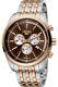 Ferre Milano Fm1g129m0091 Brown Silver Rose Gold Stainless Steel Men's Watch New