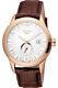 Ferre Milano Fm1g155l0031 Silver Rose Gold Brown Leather Men's Watch New
