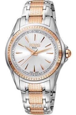 FERRE Milano FM1L119M0091 silver rose gold Stainless Steel Women's Watch NEW
