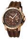 Ferre Milano Men's Fm1g078p0021 Chronograph Rose-gold Ip Silicone Date Watch