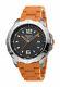 Ferre Milano Men's Fm1g107m0021 Black Dial Orange Rubber Date Wristwatch