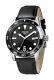 Ferre Milano Men's Fm1g109l0021 Black Dial Black Leather Date Wristwatch
