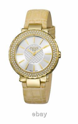 Ferre Milano Women's FM1L058L0021 Gold IP Steel Ivory Leather Wristwatch