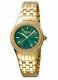 Ferre Milano Women's Fm1l089m0071 Green Dial Gold Ip Stainless Steel Wristwatch