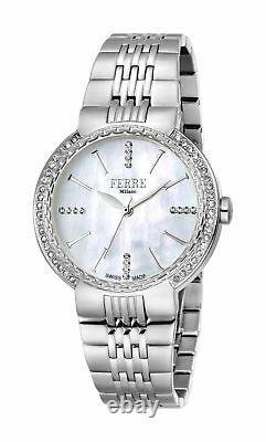 Ferre Milano Women's FM1L113M0011 Diamonds MOP Dial Stainless Steel IP Watch