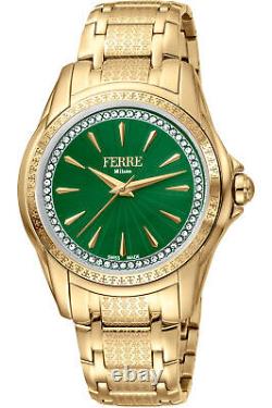 Ferre Milano Women's Gold Stainless Steel Quartz Analog Watch In Yellow