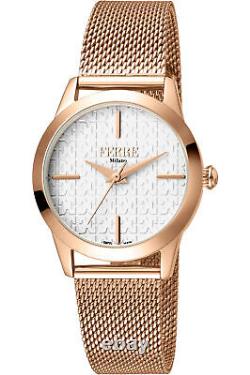 Ferre Milano Women's Rose Gold Stainless Steel Analog Watch In Rose Gold