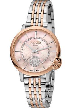 Ferre Milano Women's Rose Gold Stainless Steel Quartz Analogue Watch In Silver G