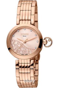 Ferre Milano Women's Rose Gold Stainless Steel Quartz Watch In Rose Gold