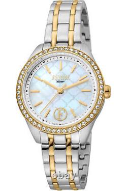 Ferre Milano Women's Stainless Steel Analog Watch With Antique White Dial In Sil