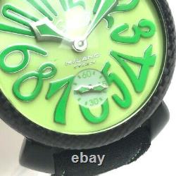 GAGA MILANO 5016.11S 500 limited Manure 48 Hand Winding Men's Wristwatch Black