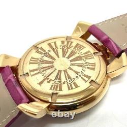 GAGA MILANO 5021. MOS Boys Manure 40MM Quartz Wristwatch Gold x purple