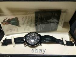GAGA MILANO Carbon Manuale 5013.01S Stainless steel Men's Watch Japan Shipped