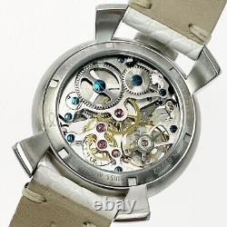 GAGA MILANO MANUALE 48 5310.01 Skeleton manual winding leather watch