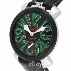 GAGA MILANO Watch MANUALE Black dial stainless steel / stainless 5013.02S-BLK