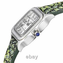 GV2 by Gevril Women's 12100A Milan Diamond Printed Leather Swiss Quartz Watch