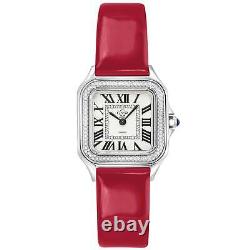 GV2 by Gevril Women's 12110-4 Milan Swiss Quartz Red Leather Diamond Watch