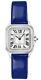 Gv2 By Gevril Women's 12110 Milan Swiss Quartz Blue Leather Diamond Watch