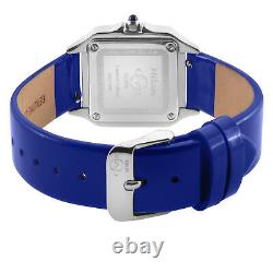 GV2 by Gevril Women's 12110 Milan Swiss Quartz Blue Leather Diamond Watch
