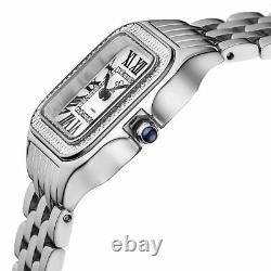 GV2 by Gevril Women's 12110B Milan Swiss Quartz Steel Diamond Watch