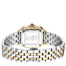 GV2 by Gevril Women's 12113B Milan Swiss Quartz IPYG 2-Tone Steel Diamond Watch