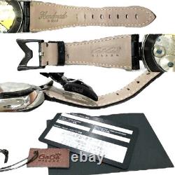 GaGa MILANO 48mm watch manual winding carbon dial black 5013.01S