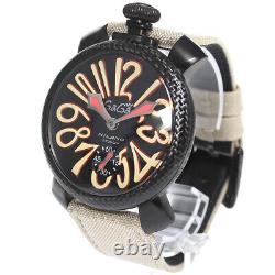 GaGa MILANO Manuale 48MM Carbon Stainless Steel Men's Watch Pre-Owned b0920