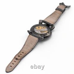 GaGa MILANO Manuale 48MM Manual Winding 5012.2 Black PVD Stainless Men's Watch