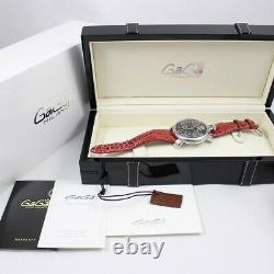 GaGa MILANO Manuale 48mm Art Collection 5010. ART. 02S Skull Black Dial Leather