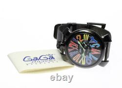 GaGa MILANO Manuale Slim 46 5082.1 black Dial Quartz Men's Watch 563429